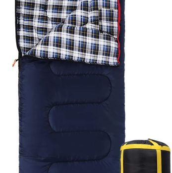 REDCAMP Cotton Flannel Sleeping Bag for Camping Backpacking, Adults Cold Weather Envelope Sleeping Bags with 2/3/4/6lbs Filling
